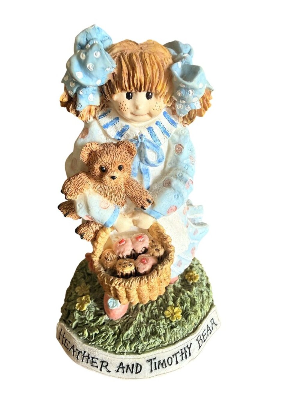 Heather & Timothy Bear Figurine By Linda Grayson 1996 Tea Party Teddies Coll